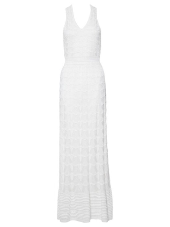 Missoni White Crochet V-Neck Maxi Dress - Picture 5 of 6